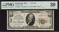 Beallsville, OH, Ch.#7025, 1929T1 $10, VF, PMG-30, C000071A